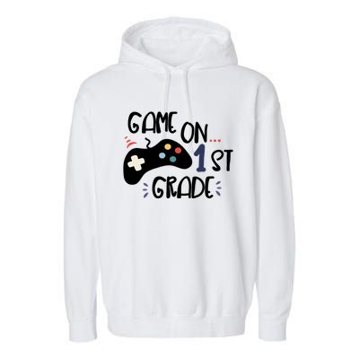 Game On 1St Grade (Remote Control) Gift Garment-Dyed Fleece Hoodie