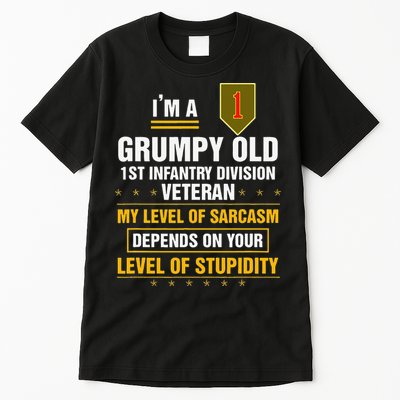 Grumpy Old 1st Infantry Division Veteran Father Day Tall T-Shirt