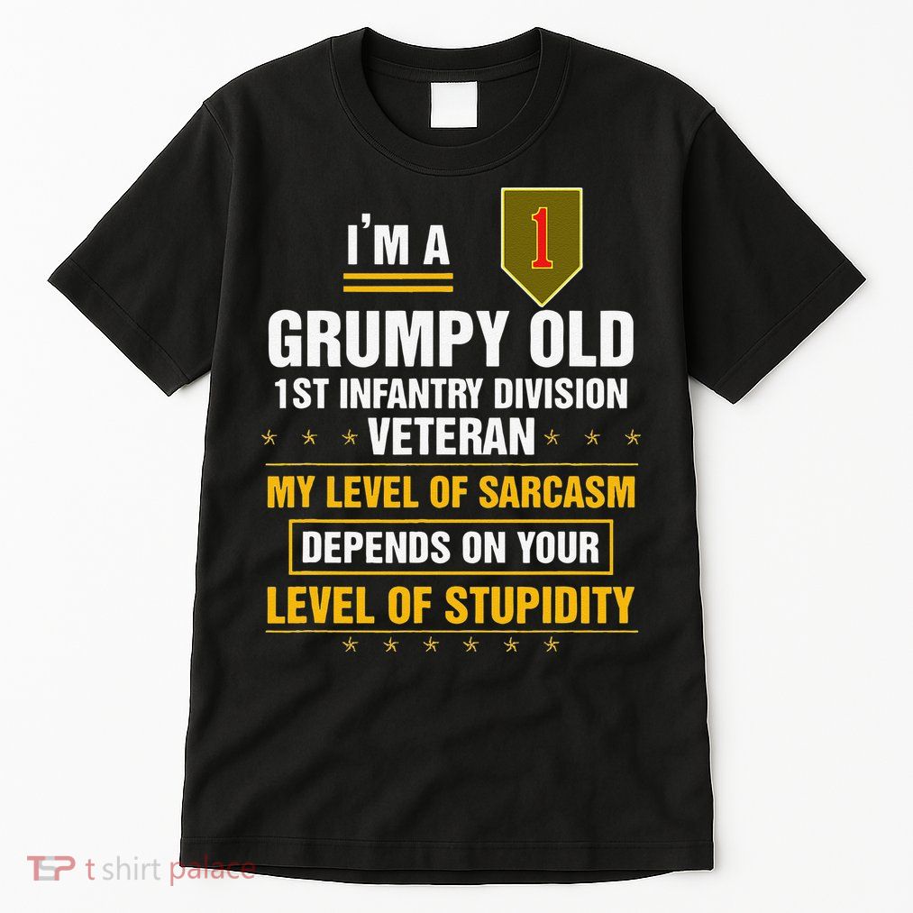 Grumpy Old 1st Infantry Division Veteran Father Day Tall T-Shirt