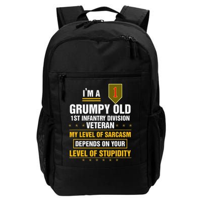 Grumpy Old 1st Infantry Division Veteran Father Day Backpack