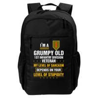 Grumpy Old 1st Infantry Division Veteran Father Day Backpack
