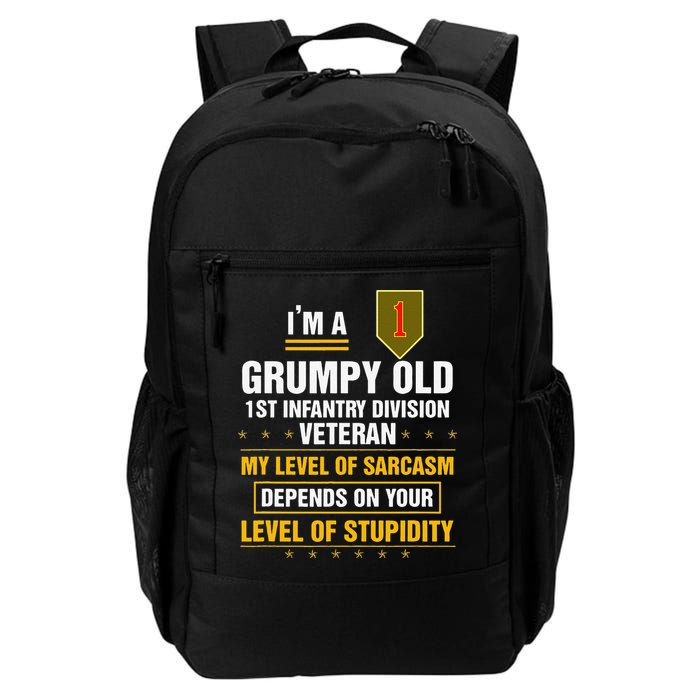 Grumpy Old 1st Infantry Division Veteran Father Day Backpack