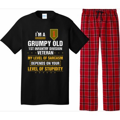 Grumpy Old 1st Infantry Division Veteran Father Day Pajama Set