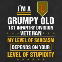 Grumpy Old 1st Infantry Division Veteran Father Day Golf Towel