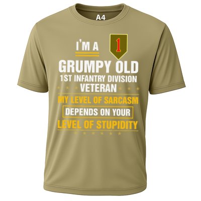 Grumpy Old 1st Infantry Division Veteran Father Day Performance Shirt