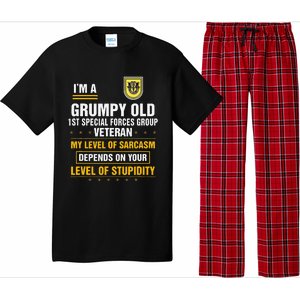 Grumpy Old 1st Special Forces Group Veteran Father Day Pajama Set