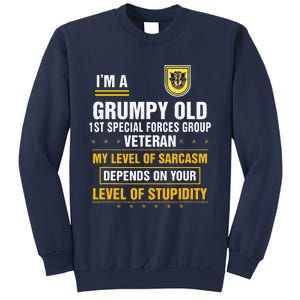 Grumpy Old 1st Special Forces Group Veteran Father Day Sweatshirt