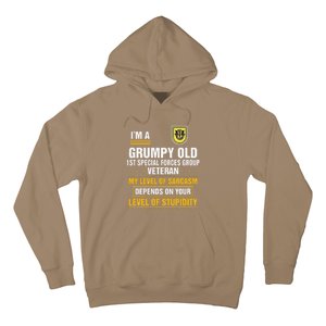 Grumpy Old 1st Special Forces Group Veteran Father Day Hoodie