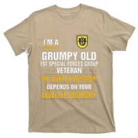 Grumpy Old 1st Special Forces Group Veteran Father Day T-Shirt