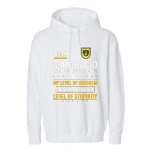 Grumpy Old 1st Special Forces Group Veteran Father Day Garment-Dyed Fleece Hoodie