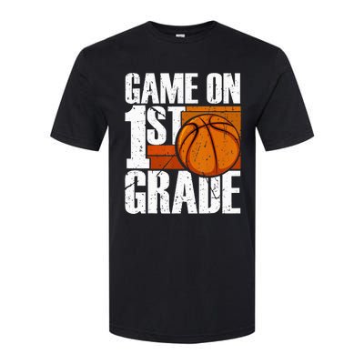 Game On 1st Grade Basketball Back To School First Grade Team Softstyle CVC T-Shirt