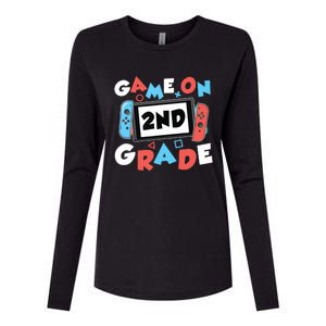 Game On 2nd Grade Second First Day School Gaming Gamer Womens Cotton Relaxed Long Sleeve T-Shirt