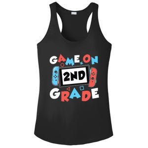 Game On 2nd Grade Second First Day School Gaming Gamer Ladies PosiCharge Competitor Racerback Tank