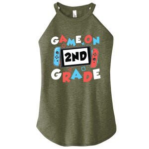 Game On 2nd Grade Second First Day School Gaming Gamer Women's Perfect Tri Rocker Tank