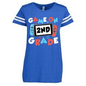 Game On 2nd Grade Second First Day School Gaming Gamer Enza Ladies Jersey Football T-Shirt