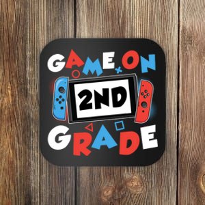 Game On 2nd Grade Second First Day School Gaming Gamer Boy Coaster