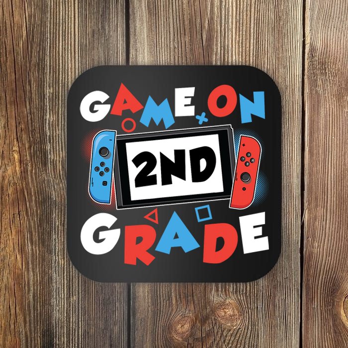 Game On 2nd Grade Second First Day School Gaming Gamer Boy Coaster