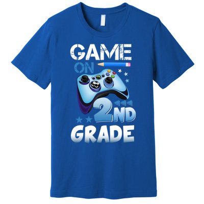 Game On 2Nd Grade First Day Gamer Back To School Funny Gift Premium T-Shirt