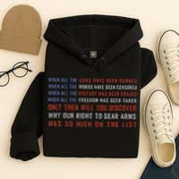 Gun Owner 2a Second Amendment Freedom Flag Quote Hoodie