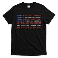 Gun Owner 2a Second Amendment Freedom Flag Quote T-Shirt