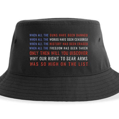 Gun Owner 2a Second Amendment Freedom Flag Quote Sustainable Bucket Hat