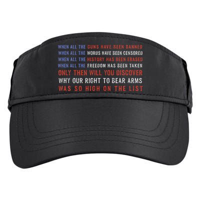 Gun Owner 2a Second Amendment Freedom Flag Quote Adult Drive Performance Visor