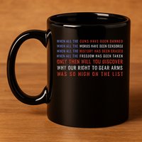 Gun Owner 2a Second Amendment Freedom Flag Quote 11oz C Handle Ceramic Mug