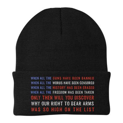 Gun Owner 2a Second Amendment Freedom Flag Quote Beanie