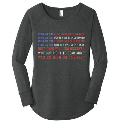Gun Owner 2a Second Amendment Freedom Flag Quote Women's Perfect Tri Tunic Long Sleeve Shirt