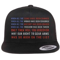 Gun Owner 2a Second Amendment Freedom Flag Quote Flat Bill Trucker Hat