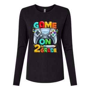 Game On 2nd Grade Back To School 2nd Grade Level Unlocked Womens Cotton Relaxed Long Sleeve T-Shirt