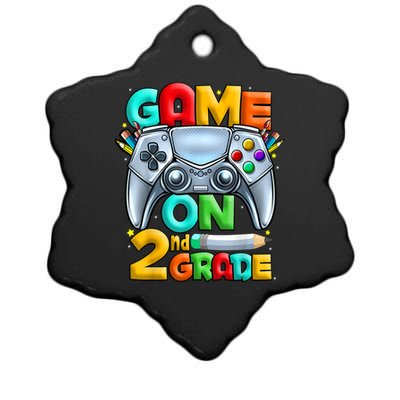 Game On 2nd Grade Back To School 2nd Grade Level Unlocked Ceramic Star Ornament