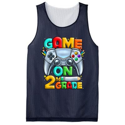 Game On 2nd Grade Back To School 2nd Grade Level Unlocked Mesh Reversible Basketball Jersey Tank