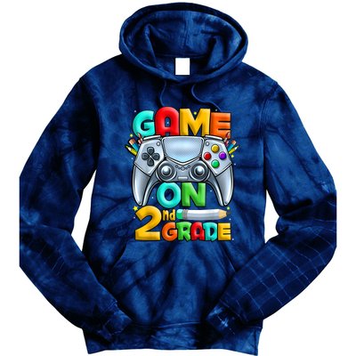 Game On 2nd Grade Back To School 2nd Grade Level Unlocked Tie Dye Hoodie