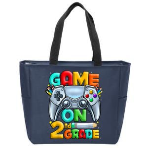 Game On 2nd Grade Back To School 2nd Grade Level Unlocked Zip Tote Bag