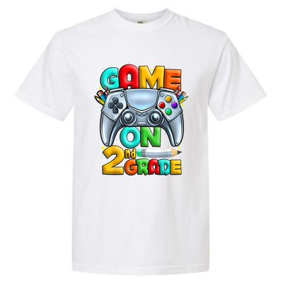 Game On 2nd Grade Back To School 2nd Grade Level Unlocked Garment-Dyed Heavyweight T-Shirt