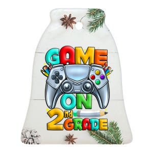 Game On 2nd Grade Back To School 2nd Grade Level Unlocked Ceramic Bell Ornament