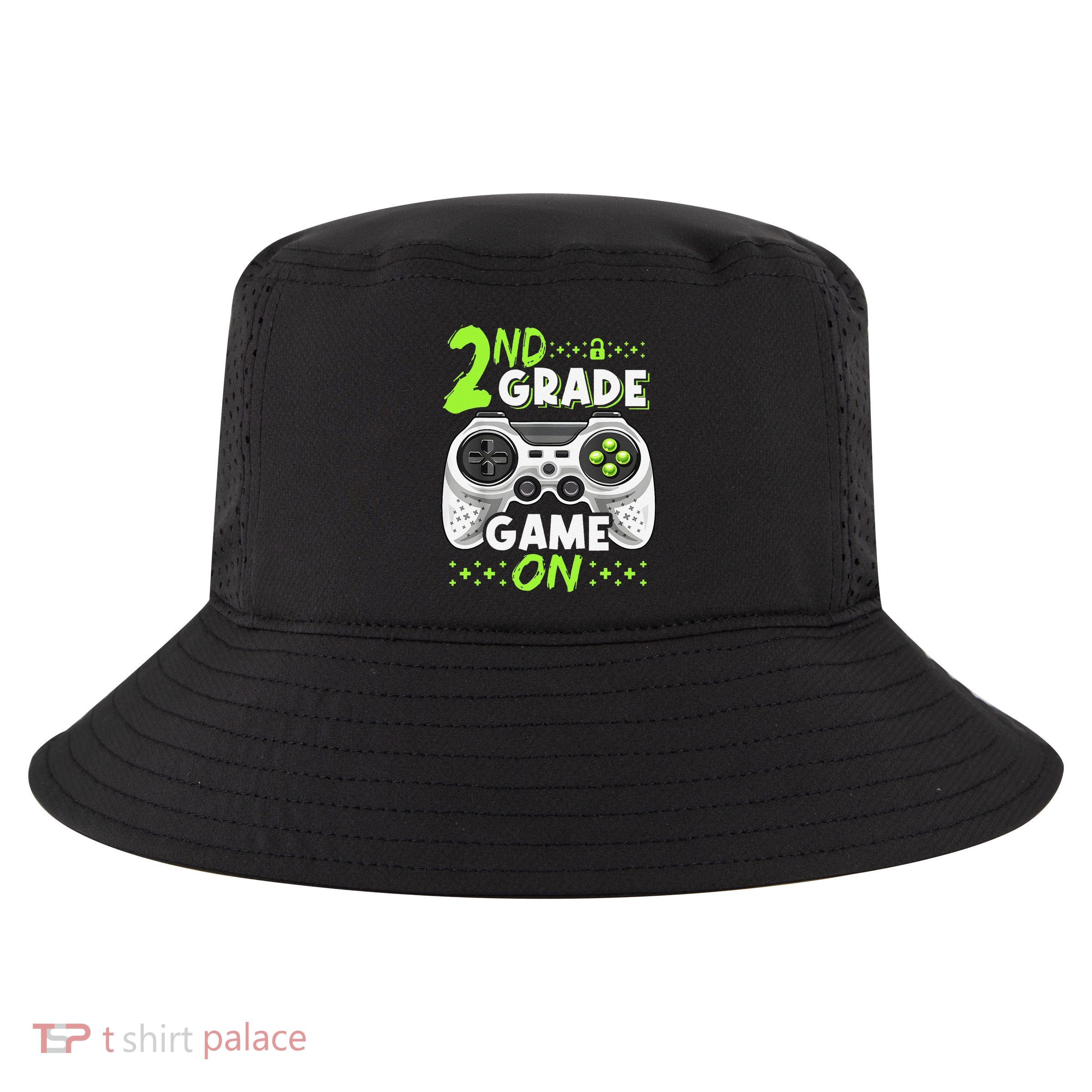 Game On 2nd Grade Back To School Funny Gamer Cool Comfort Performance Bucket Hat