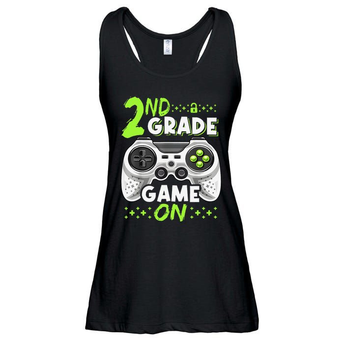 Game On 2nd Grade Back To School Funny Gamer Ladies Essential Flowy Tank