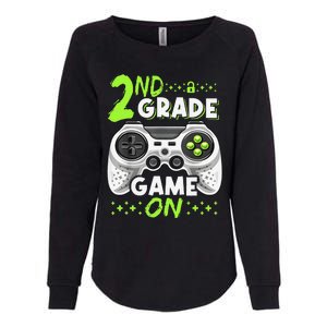 Game On 2nd Grade Back To School Funny Gamer Womens California Wash Sweatshirt