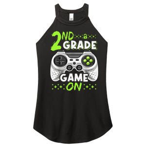 Game On 2nd Grade Back To School Funny Gamer Women's Perfect Tri Rocker Tank