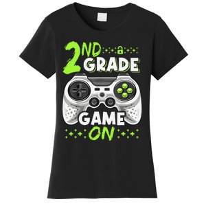 Game On 2nd Grade Back To School Funny Gamer Women's T-Shirt