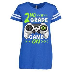 Game On 2nd Grade Back To School Funny Gamer Enza Ladies Jersey Football T-Shirt