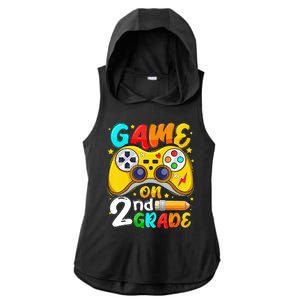 Game On 2nd Grade Back To School Gamer Ladies PosiCharge Tri-Blend Wicking Draft Hoodie Tank