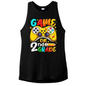 Game On 2nd Grade Back To School Gamer Ladies PosiCharge Tri-Blend Wicking Tank