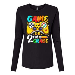 Game On 2nd Grade Back To School Gamer Womens Cotton Relaxed Long Sleeve T-Shirt