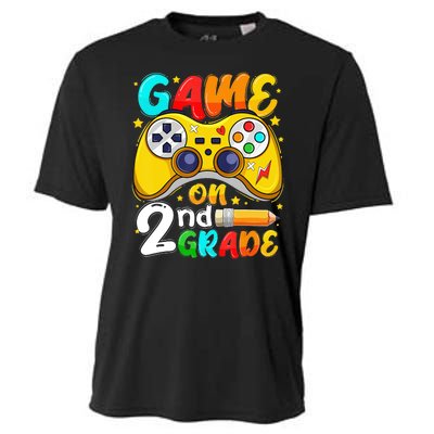 Game On 2nd Grade Back To School Gamer Cooling Performance Crew T-Shirt