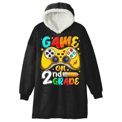 Game On 2nd Grade Back To School Gamer Hooded Wearable Blanket