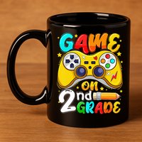 Game On 2nd Grade Back To School Gamer 11oz C Handle Ceramic Mug