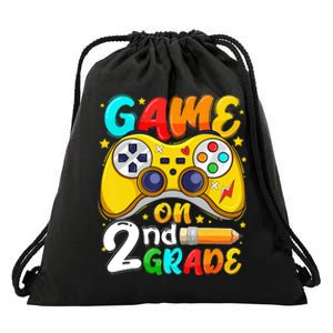 Game On 2nd Grade Back To School Gamer Drawstring Bag